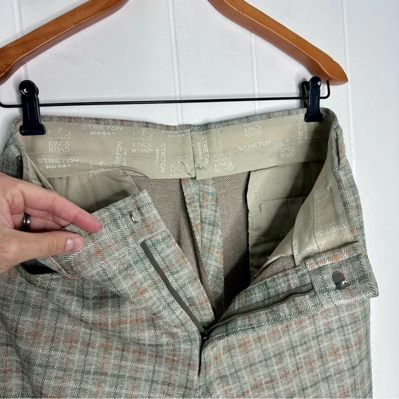 Vintage 70s Sears Kings Road Double Knit Flare Pants Retro - Picture 5 of 12
